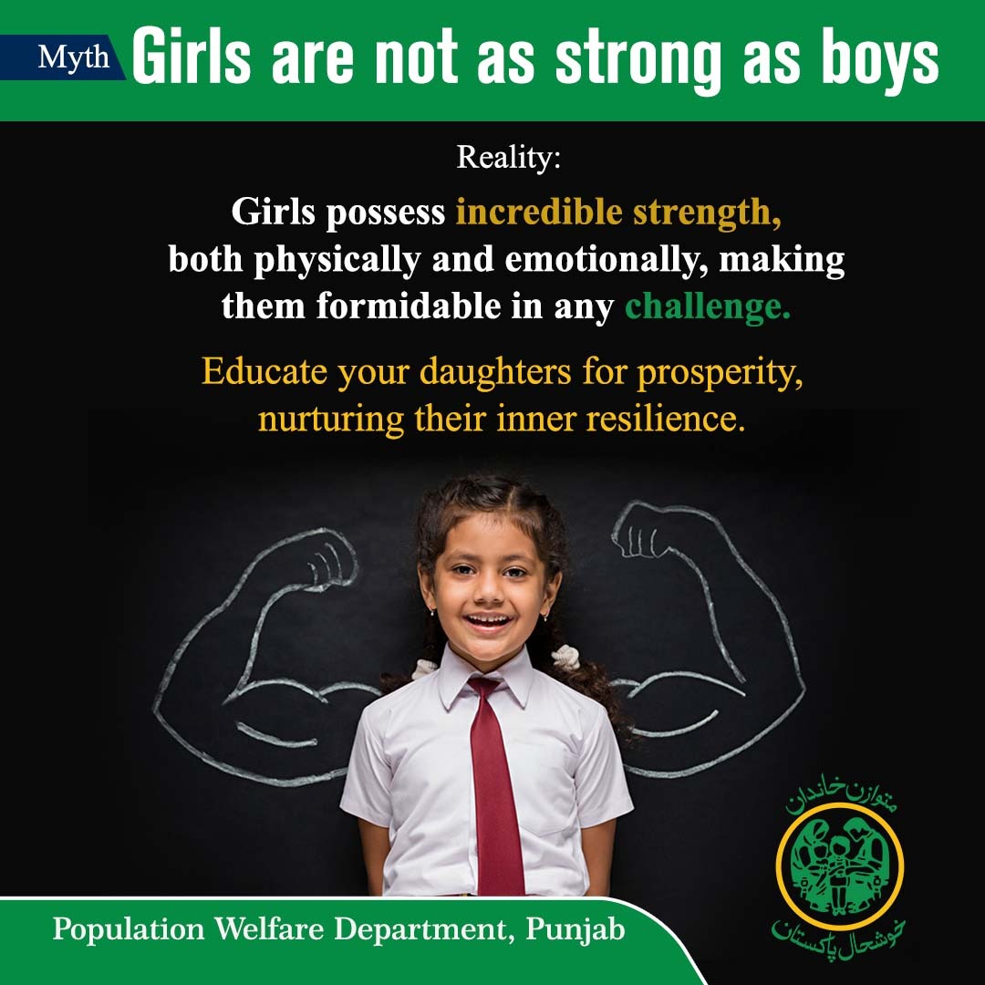 Keep your family small &amp; Educate your daughters for prosperity.
#PWD #SmallFamily #EducationForAll #Daughters #Care #Balance