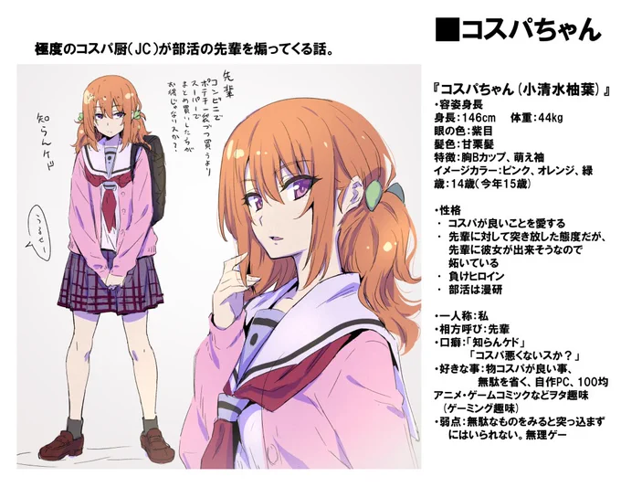 いいね等ありがとうございます!夏の同人誌でも書きましたがコスパちゃん基本的には負けヒロインなので、そんな感じの声だと合いそうですね…… 