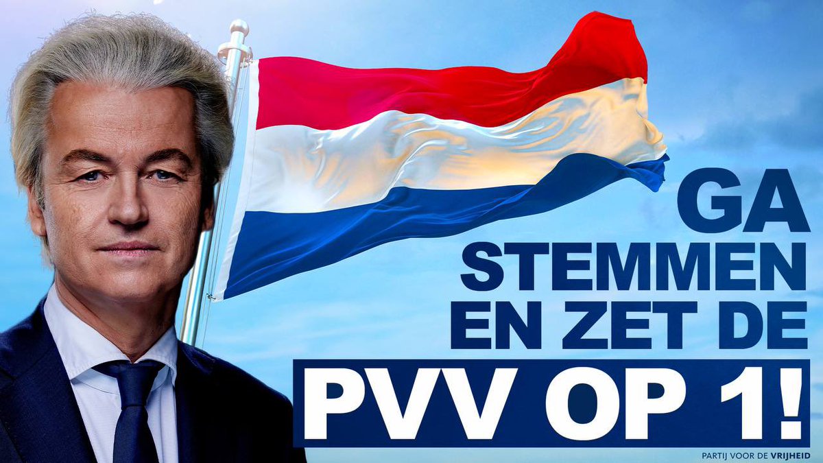 Ga stemmen vandaag lieve mensen en zet de PVV op 1!

#StemPVV #PVV 
#verkiezingen2023 #verkiezingen #Wilders