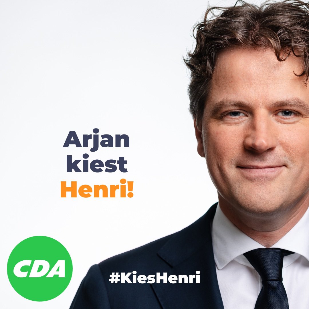 De afgelopen periode heeft <a href="/cdavandaag/">CDA</a> keihard gewerkt om het èchte geluid te laten horen. Met <a href="/HenriBontenbal/">Henri Bontenbal</a> als prima lijsttrekker van de nieuwe generatie geeft dit een prachtige beweging met veel energie. #stemhenri