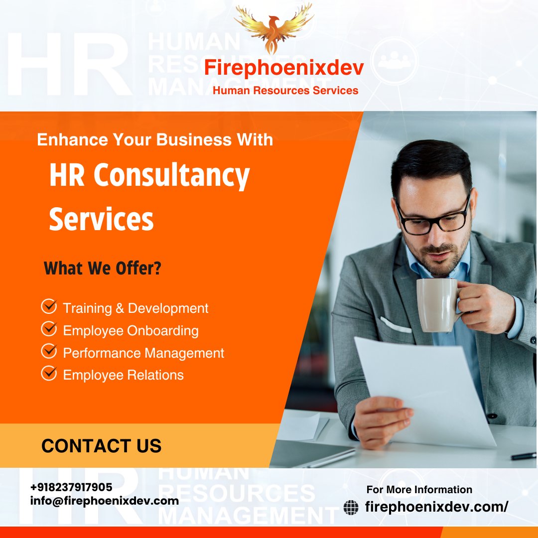 Firephoenix_dev's tweet photo. Elevate your business with our HR Consultancy Services. From expert Training &amp; Development to seamless Employee Onboarding, we optimize your workforce for success. 
#firephoenixdev
#hrconsultancy 
#businessgrowth 
#employeedevelopment 
#workforceoptimization https://t.co/Z2bJZLz0u7