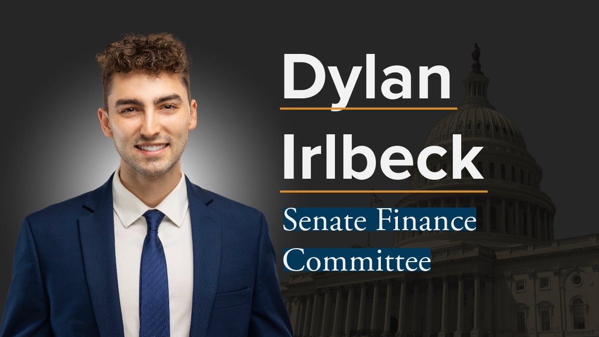 Meet Dylan Irlbeck, who is working for the Senate Finance Committee Majority Staff! 👋 He's all about government modernization, digital services, automated decision-making, and privacy.🏦