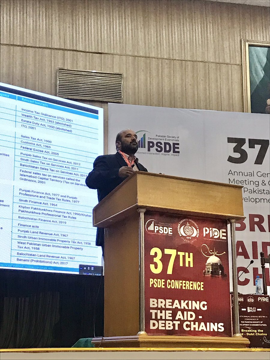 Dr. Mehmood Khalid discussing IS TAXING MORE THE ONLY SOLUTION in 37th AGM of PSDE @PSDE_PIDE @PIDEpk @mahmoodPIDE #PIDE_PSDE_Conference #MultanConference #PIDExBZU