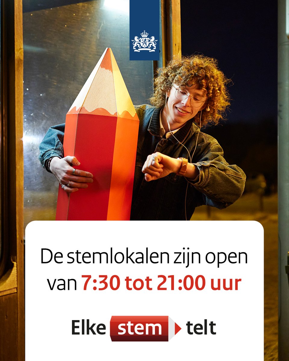 ✏️ De stembussen zijn geopend! Je mag gaan stemmen voor de Tweede Kamer. ✅ Vergeet niet je stempas en identiteitsbewijs mee te nemen. Die heb je nodig om te kunnen stemmen. Weten waar je kunt stemmen? ➡️ gemeentebest.nl/verkiezingen. #ElkeStemTelt #TK2023 🗳️