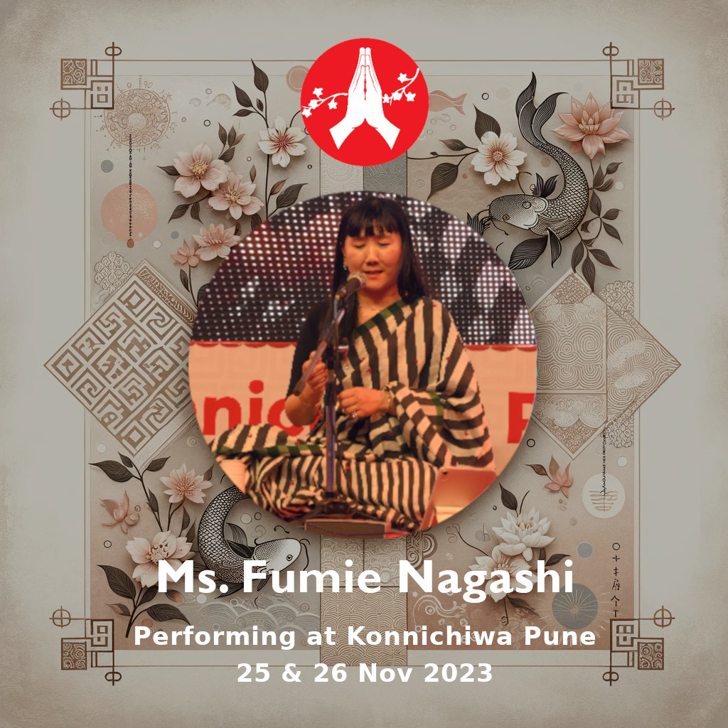 Get ready to be entranced by Ms. Fumie Nagashi's #IndianClassical Singing at #KP'23!🎶

Fumie-san is from Japan.While touring India, she listened to #HindustaniClassical music & developed serious interest.

#CulturalEvent will be on 25 & 26 Nov,Phoenix Marketcity,Viman Nagar,Pune