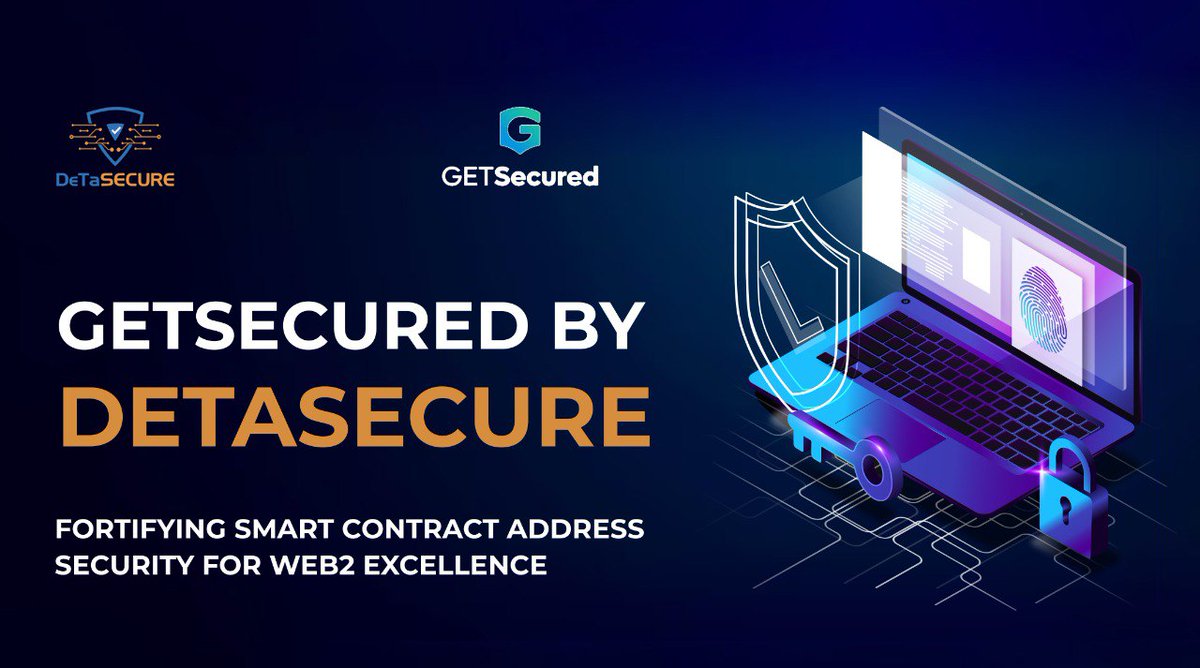 DeTaSECURE's tweet photo. ⚙️ Unleash the potential of your Web2 projects without compromising security!
💡GETSecured, backed by DeTaSECURE, offers unparalleled smart contract address security.
Stay ahead in the digital game! 🚀🛡️ 

#GetSecured #Detasecure #Web2Innovation https://t.co/vVnmwKnGGl