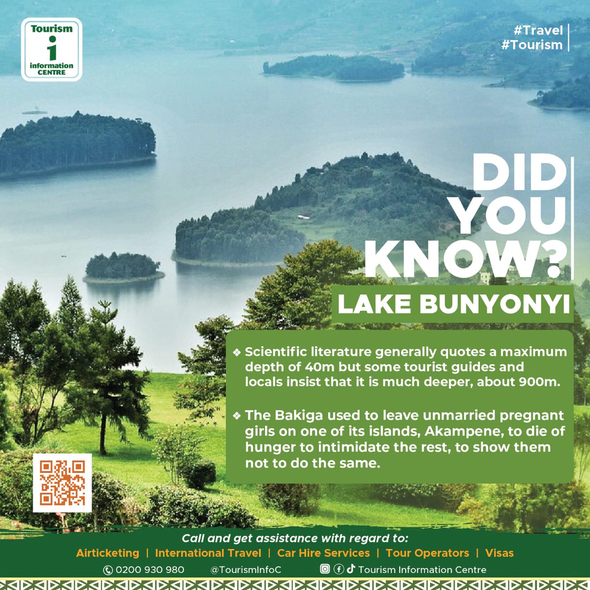 Today's Did You Know with @TourismInfoC features the well-known Lake Bunyonyi. #tourism #travel
