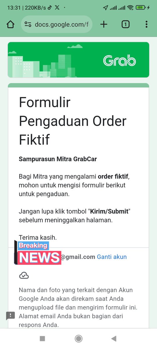 xojolx's tweet photo. Nah ini baru yg namanya MEMUDAHKAN mitra.
Laporan order fiktif Grab bisa menggunakan format pengaduan ini.
Selain lewat pusat bantuan yg lumayan lebih makan waktu.
#GrabInfo https://t.co/qTcoiKJWCy