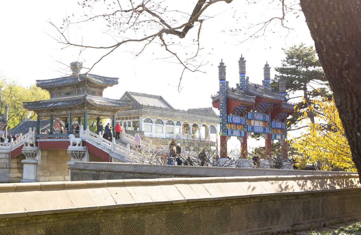 A corner at the Summer Palace, where used to be very quiet and seldom people come, now many ladies come taking photos.