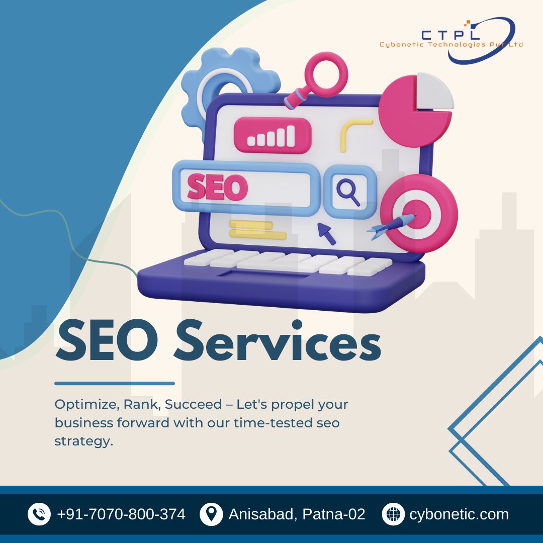 Transform your online presence with our SEO magic! ✨ From increased visibility to higher rankings, we've got your digital success covered. 

🌐cybonetic.com

#SEOServices #SEO #OnPage #OffPage #TechnicalSEO #SearchEngineOptimization #GMBSEO #OnPageSEO #OffPageSEO #ctpl