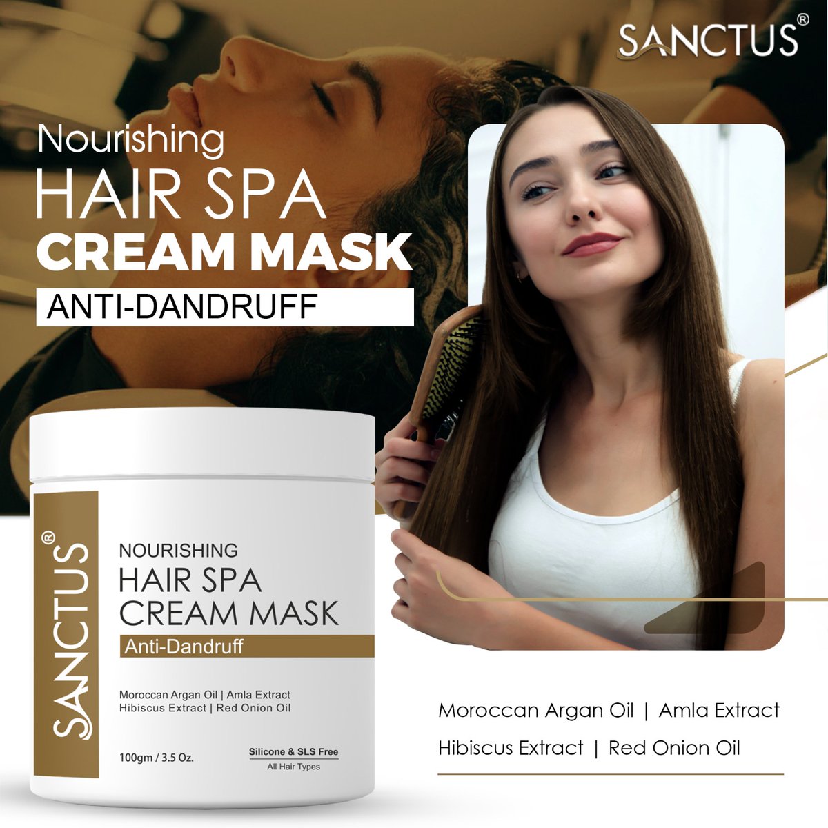 ✨Embrace the power of nature with Sanctus! 🌿 Our Nourishing Hair Spa Cream Mask is your ticket to an anti-dandruff hair revolution. Revel in the luxury of organic care and let your hair shine!  #SanctusHairCare #DandruffFree #OrganicRevolution
Shop Now: sanctusonline.com/product/nouris…