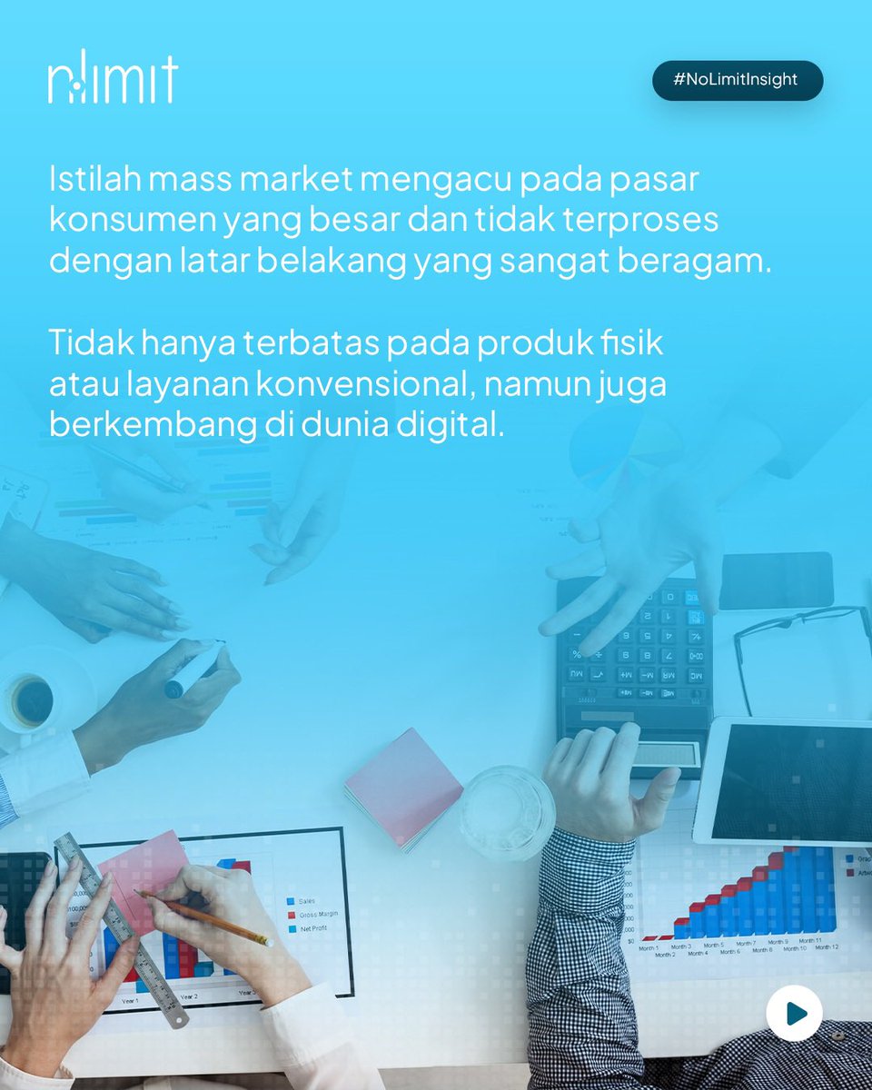 NoLimitID's tweet photo. Sobat NoLimit, tahu gak sih apa itu mass market?

Mass market memiliki keuntungan untuk bisnis lho sobat NoLimit, salah satunya adalah analisa pembelian konsumen. 

Klik untuk mendapatkan informasi selengkapnya: https://t.co/MFDM980Edy
#massmarket #NoLimit #BelajarBerkembang https://t.co/GRC5zNUSYn