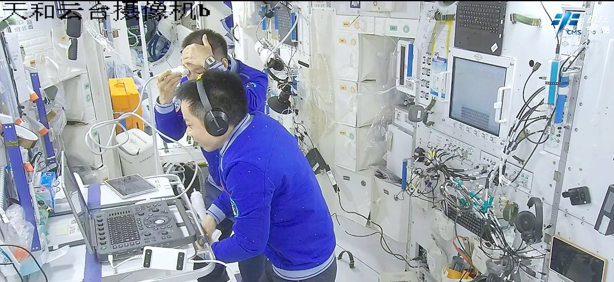 wulei2020's tweet image. What has the #Shenzhou17 trio been doing lately?
They have carried out a series of aerospace medical experiments, including #lowerlimb joint kinematics tests and #visualfunction research. Take a look!
#Tiangong