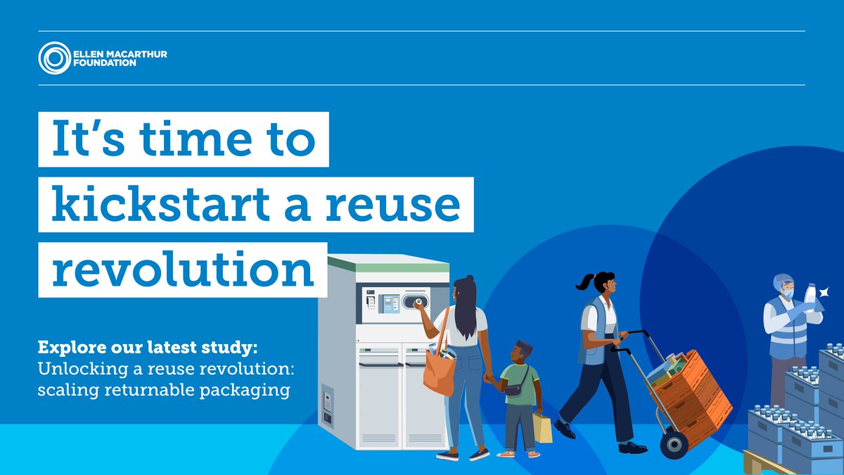 We know we can’t recycle our way out of the plastic waste and pollution crisis. It’s time for a #reuserevolution. Our latest study, developed in partnership with <a href="/SYSTEMIQ_Ltd/">Systemiq</a>
and <a href="/Eunomia_RandC/">Eunomia Research & Consulting</a> illustrates how we can make this revolution a reality: links.emf.org/47IY4SL