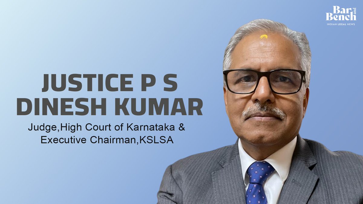 Kbarandbench's tweet photo. ಕರ್ನಾಟಕ ರಾಜ್ಯ ಕಾನೂನು ಸೇವಾ ಪ್ರಾಧಿಕಾರದ ನೂತನ ಕಾರ್ಯಕಾರಿ ಅಧ್ಯಕ್ಷರನ್ನಾಗಿ ಹೈಕೋರ್ಟ್ನ ಹಿರಿಯ ನ್ಯಾಯಮೂರ್ತಿ ಪಿ ಎಸ್ ದಿನೇಶ್ ಕುಮಾರ್ ಅವರನ್ನು ನೇಮಕ ಮಾಡಿ ರಾಜ್ಯಪಾಲ ಥಾವರ್ ಚಂದ್ ಗೆಲ್ಹೋಟ್ ಆದೇಶ ಹೊರಡಿಸಿದ್ದಾರೆ.
#KSLSA https://t.co/XECObLzQcf
