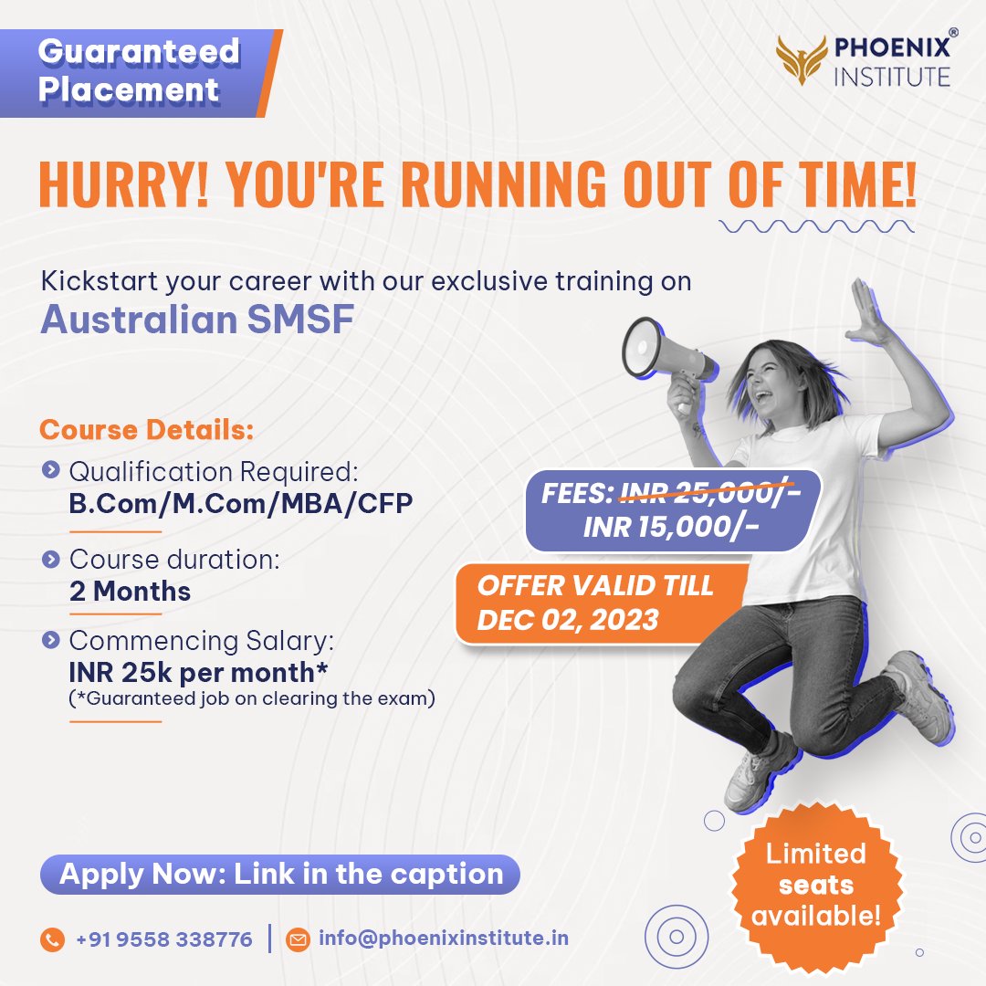 phoenixusedu's tweet photo. Want to bring out the best in your career? Well, join our Australian SMSF Course Today!   

Link to Enroll: https://t.co/QNSdWy51yp 

#AustralianSMSF #SMSF #course #PhoenixInstitute https://t.co/Aii22sio2W