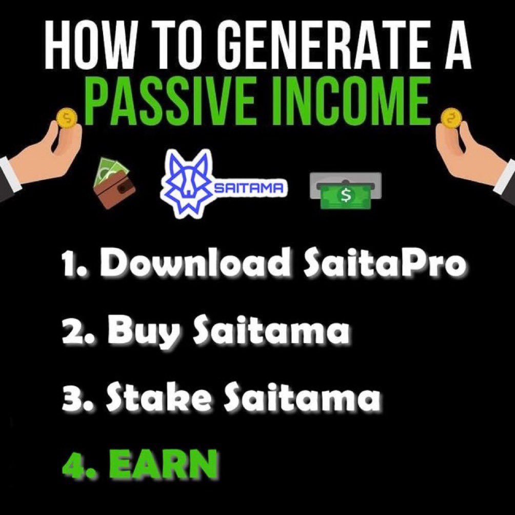 It’s that easy to generate passive income…….💥

#Saitama #SaitamaToBeGlobal #SaitaChain #Crypto #CryptoNews #SaitamaWolfpack #BTC #ETH #BNB 

LETS GOOOO‼️‼️‼️

👇👇👇