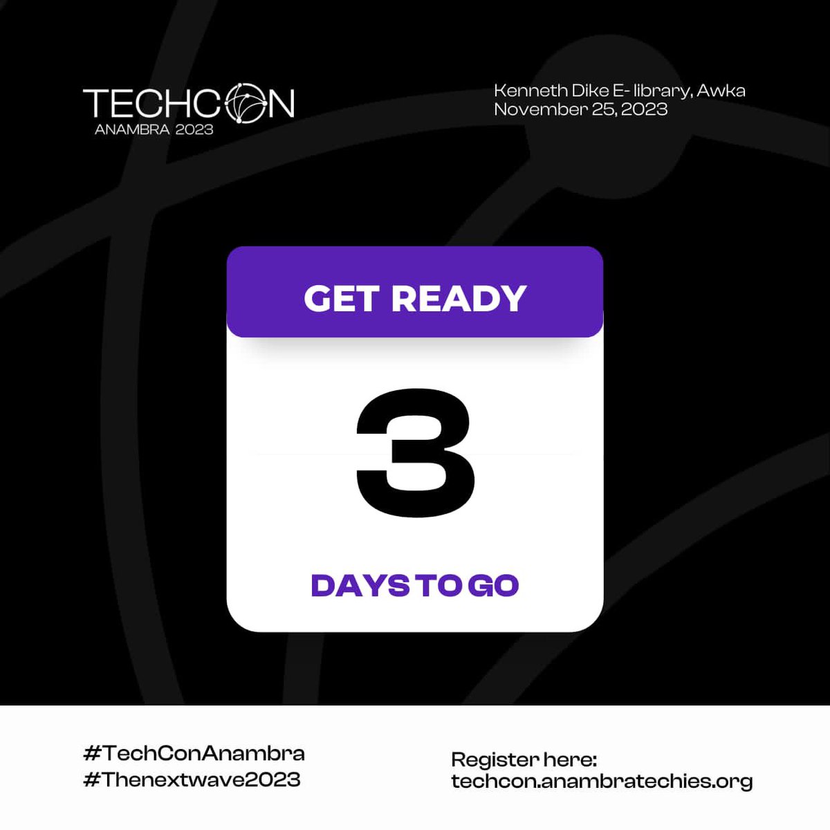 TechCon_'s tweet image. 3 days to #TechConAnambra23 

Who is ready for the most impactful technology conference in Anambra State 🥳🚀