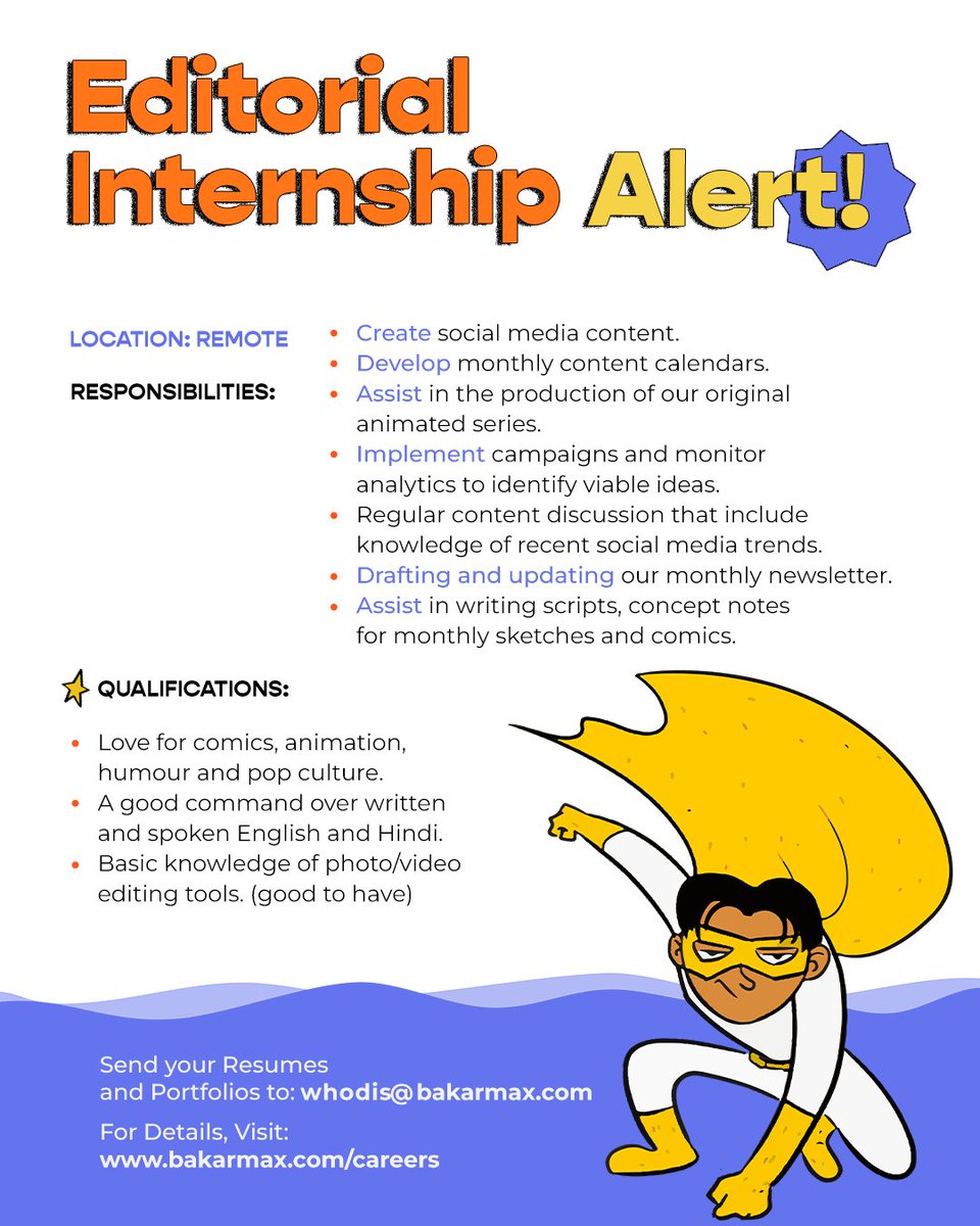 ⚡INTERNSHIP ALERT⚡

Send your resumes & portfolio to whodis@bakarmax.com

#Internships  #internshipalert #socialmediainternship