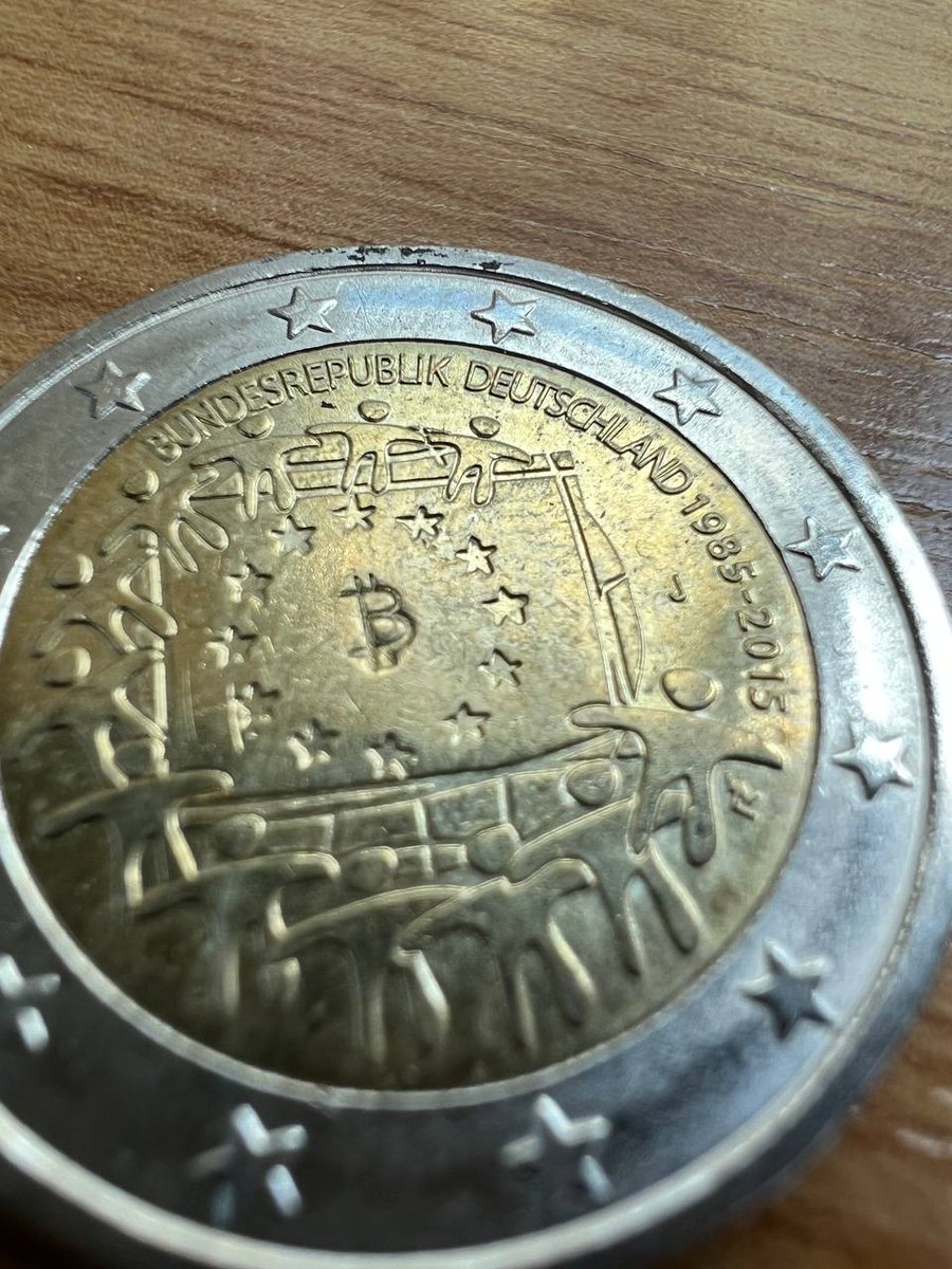 People start to punch ₿ symbols into Euro coins 👀