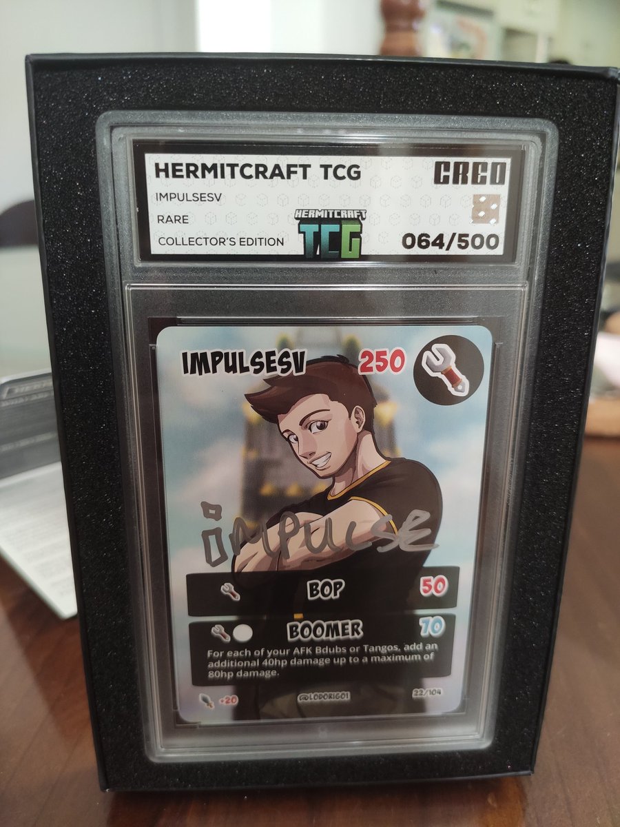 Mike_Yick's tweet photo. A rare signed @impulseSV has been sighted all the way in the land Down Under. Thanks @creocards and @VintageBeefLP for such a great TCG. Now it's time to start opening the starter and booster packs. https://t.co/72xNt3rIrG