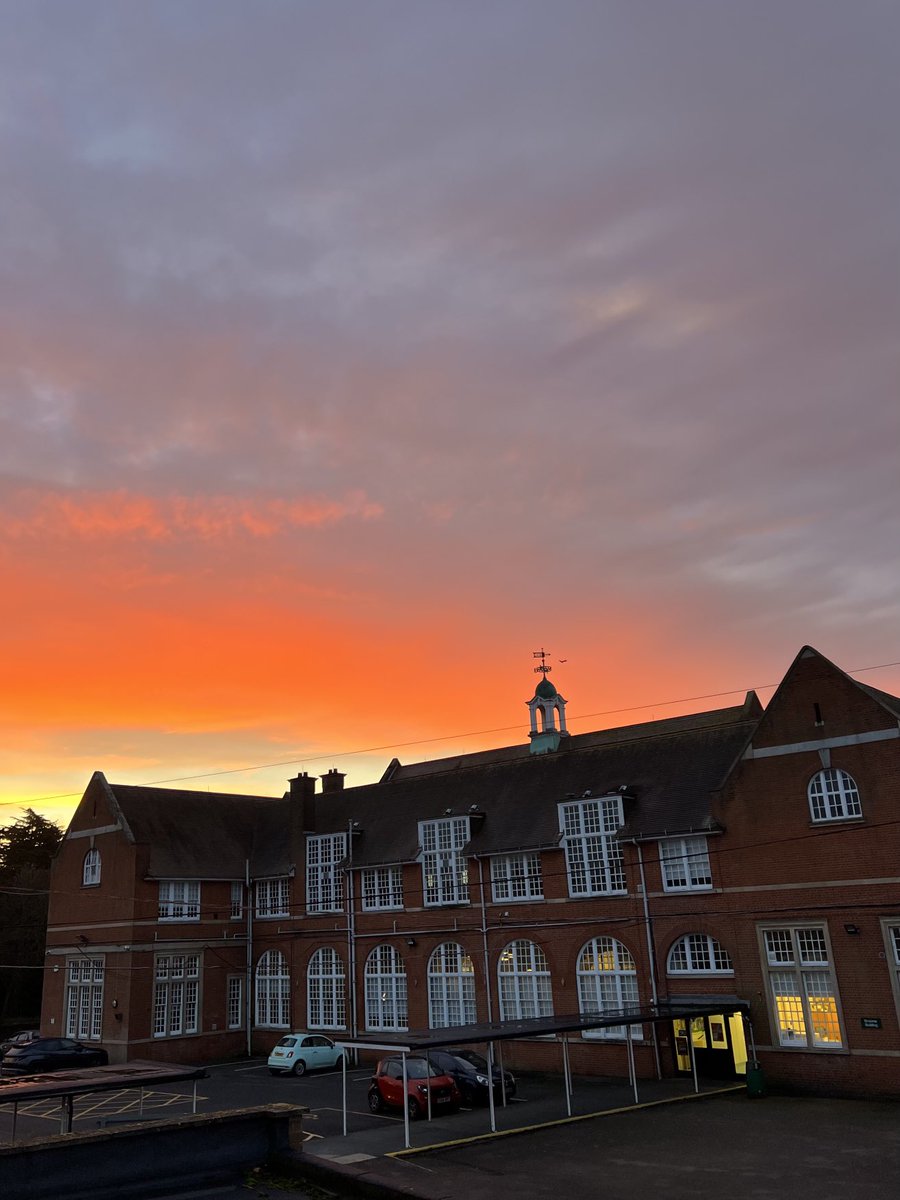 Neat sunrise over Old Block this morning #OnwardEver