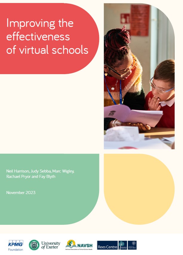 📢📣📢 Delighted to announce publication of new report: 'Improving the effectiveness of virtual schools'. Explores local disparities in educational outcomes for children in care. Collaboration with @NAVSH_UK and @ReesCentre, funded by @KPMGFoundation. education.exeter.ac.uk/research/proje… 🧵