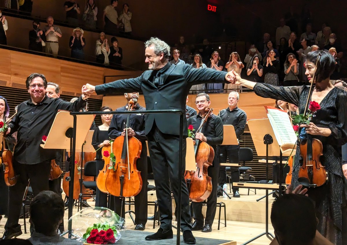 ArtsAddict (@arts_addict) on Twitter photo Sharing the patrons' heartfelt appreciation and his red roses, Maestro <a href="/LouisLangree/">Louis Langrée</a> clasps hands with #RuggeroAllifrancini, Concertmaster, and #LauraFrautschi, Principal Second, of @MozartMostly, on their final night <a href="/LincolnCenter/">Lincoln Center</a>.
I miss their glorious music already! Sharing the patrons' heartfelt appreciation and his red roses, Maestro <a href="/LouisLangree/">Louis Langrée</a> clasps hands with #RuggeroAllifrancini, Concertmaster, and #LauraFrautschi, Principal Second, of @MozartMostly, on their final night <a href="/LincolnCenter/">Lincoln Center</a>.
I miss their glorious music already!