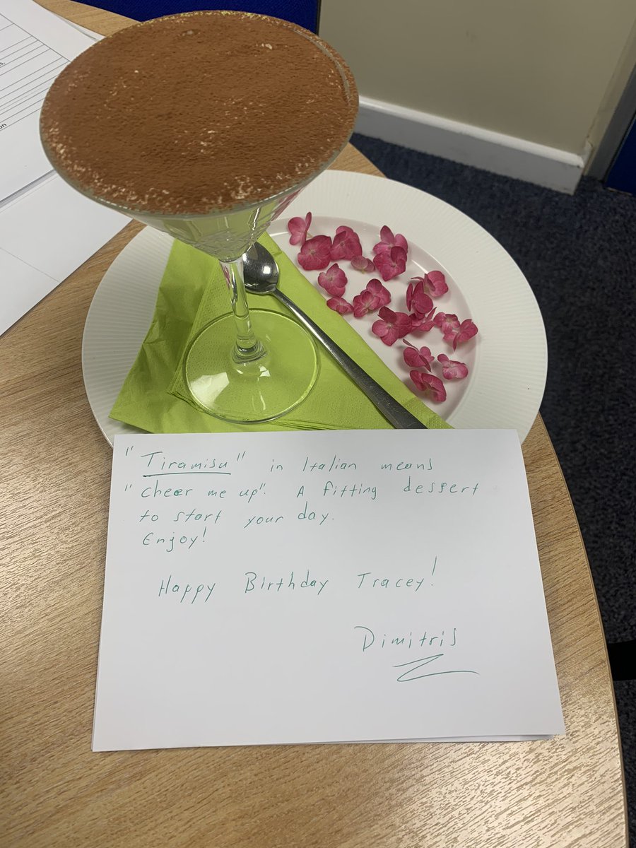 It’s my birthday on Saturday and my site manager left this on my table at 7am (I am not in Thurs/Fri). A lil early for dessert but what a start to the day😍. My site manager is better than yours 🤣😊 - 10 weeks in and I feel blessed. Now to indulge 😋