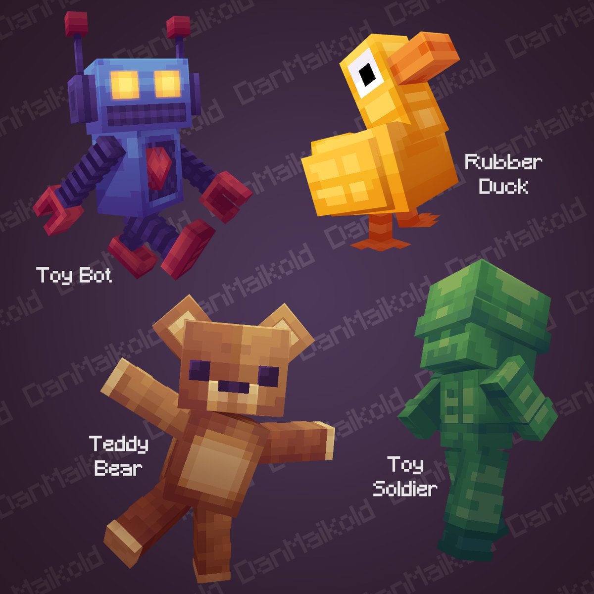 Toy Set...
Passive mobs that will provide help to the player in one way or another ^^
#minecraft #MinecraftLive #Minecraftmodel #Blockbench #Pixelart #minecraftart #MinecraftMania