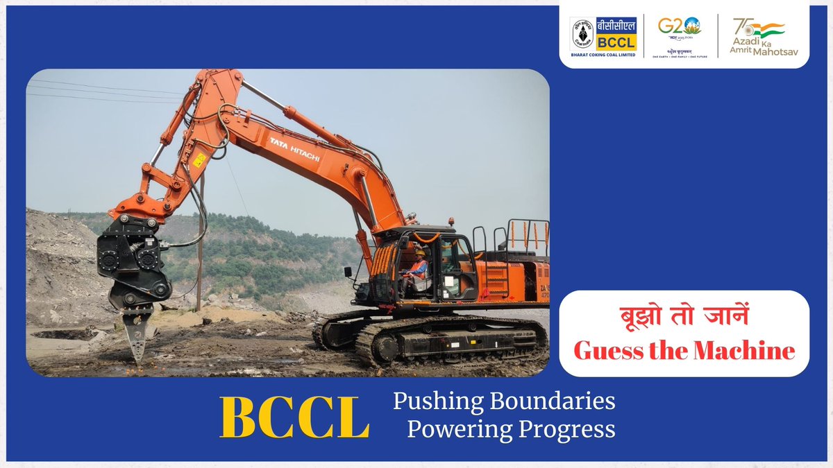 BCCLofficial's tweet photo. Guess the Machine
Can you guess the powerhouse at work in this coal mine? Take a shot at identifying the machinery in action. Comment your guesses below and let's explore the world together! #MiningMysteries #GuessTheMachine #CoalMining https://t.co/NE6sojmsgs