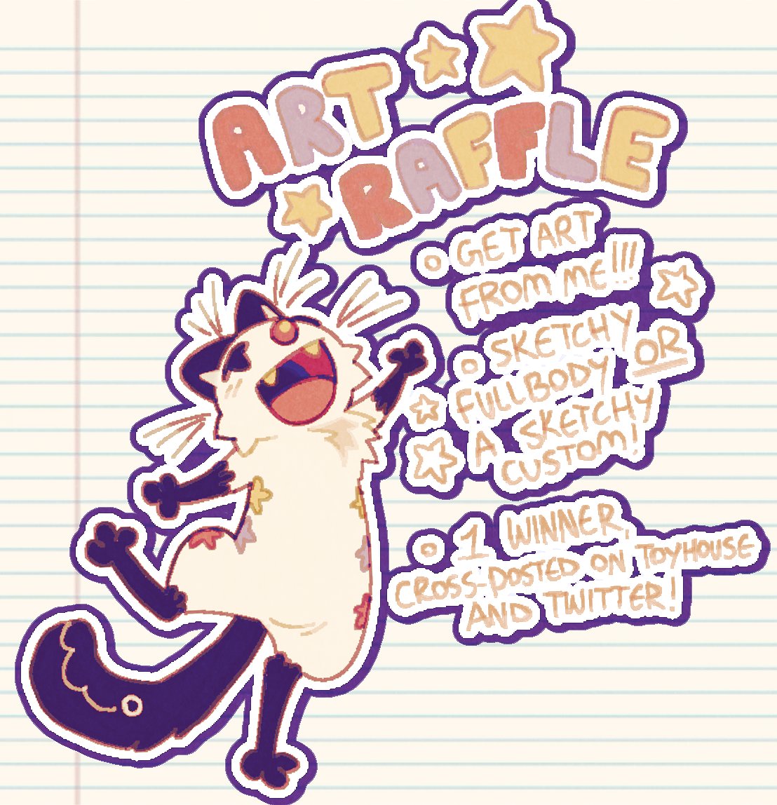 TOODLETUNES's tweet photo. ART RAFFLE! THANK YOU FOR 3500 FOLLOWERS!🌸🌈
- must be following me! new followers welcome!
- please comment once under this post! just one so i can count your entry!
- one retweet! quote tweets are fine as long as yr public :3 
- ends when i get to 4k! 
good luck‼️ https://t.co/uiIYM5eSKG