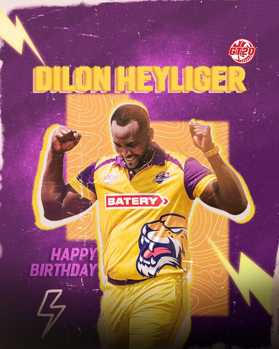 Wishing a very Happy Birthday to the fiery all-rounder, Dilon Heyliger 🔥 Have a wonderful year ahead 🙌 #GT20Canada #GlobalT20 #CricketsNorth