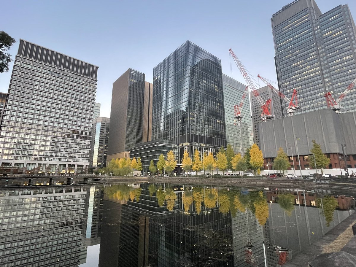 IBASOGO's tweet photo. 本日もお疲れ様でした。
今夜もゆっくり休みましょう！
#銀杏 #いまそら #東京駅 https://t.co/lNuK6tPTnP