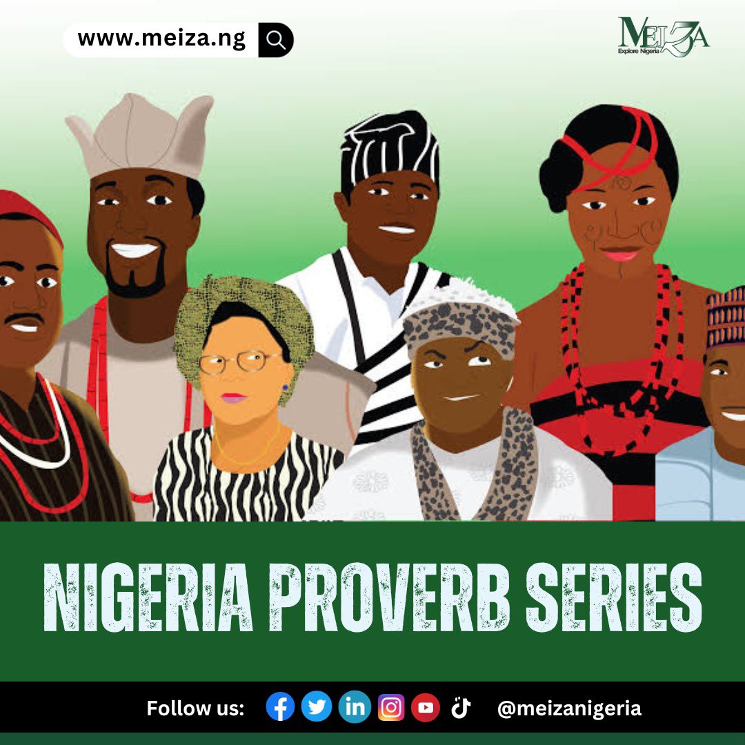 MeizaNigeria's tweet photo. “Inú ilé ẹni la ti ńjẹ èkúté onídodo."
(It's in the seclusion of one's home that one eats a rat with an outsized navel)
The proverbs encourages us to be discreet and not spread our dirty linen public. Some things are best in private
#Meiza #NigerianProverbs #YorubaProverbs https://t.co/ahIO8SJkek
