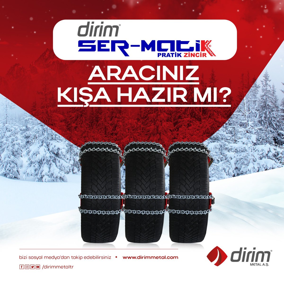 DirimMetal's tweet photo. #kış
#kar
#zinciri
Aracınız kışa hazırmı? https://t.co/W2n6ja1i9y