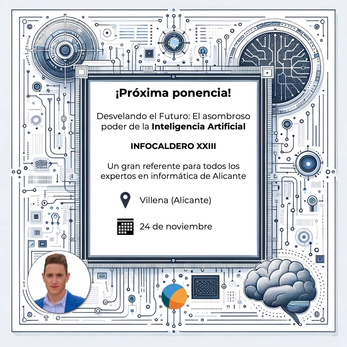 Próxima parada INFOCALDERO XXIII, donde tendré el honor de participar en la ponencia que llevará como título: “Desvelando el Futuro: El Asombroso Poder de la Inteligencia Artificial”.

#inteligenciaartificial #fcoperezgil #ia #microsoft #tecon #openai #infocaldero #chatgpt