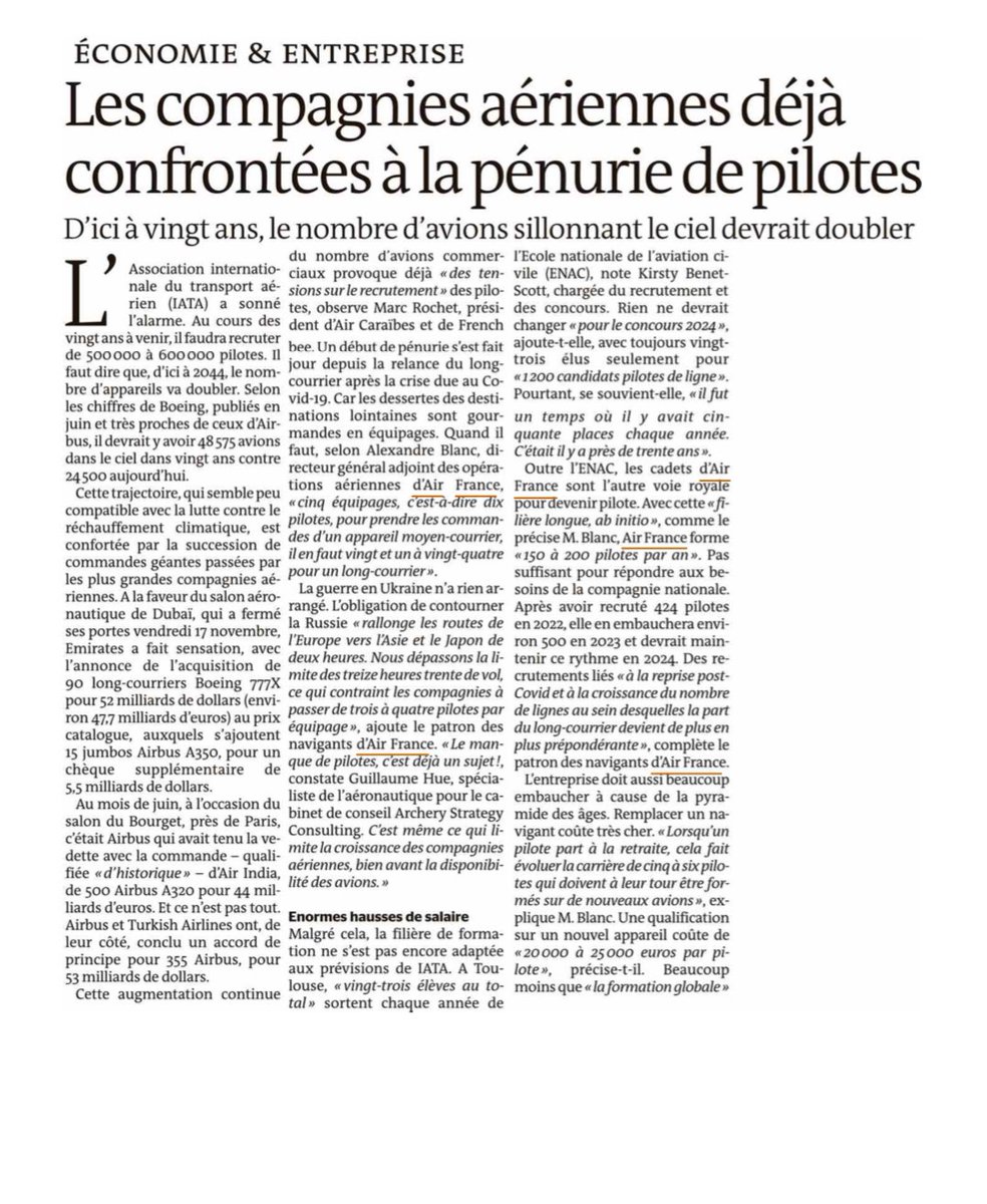 erprevot's tweet photo. « Le manque de pilotes, c’est déjà un sujet! » 

Les compagnies aériennes confrontées à la pénurie de pilotes

via @lemondefr @GuyDutheil 
https://t.co/IqISxSMLYb https://t.co/HFKWavZkUp