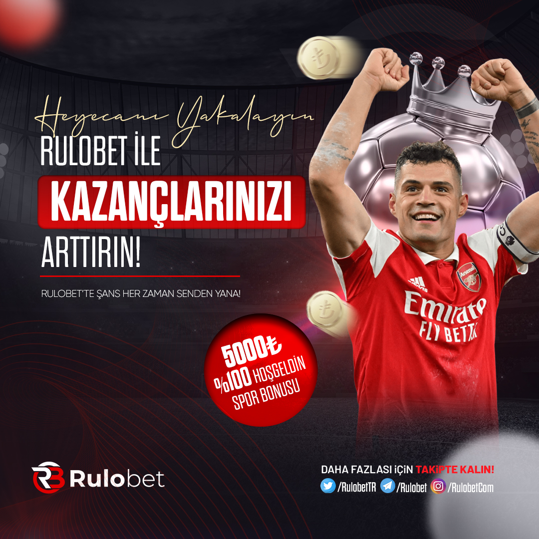 RulobetTR's tweet photo. ❤️ #RULOBET AİLESİNE HOŞ GELDİN !

🥳 %100 oranında 5.000₺ #Spor Hoş geldin Bonusu kazandın !

🎁 İstersen #Casino veya #Canlı Casino alanın da kullanabilirsin.

⚽️ Mega Spor #Jackpot'u: 759.586₺ ile bekliyor.

🔎 Detaylar https://t.co/THQ1KsuFU2 adresinde. https://t.co/Xyf0KNBwrk