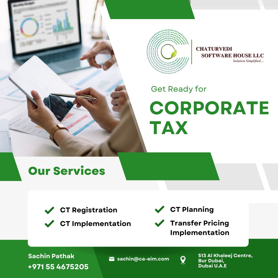 csh_dubai's tweet image. Join the discussion on optimizing your taxes and maximizing the profits. 🚀📊
Let Chaturvedi Software House empower's your businesses through their corporate tax solutions !

tallyuae.ae/social-media-l…

#CorporateTax #TaxStrategies #FinancialSmartMoves
#ChaturvediSoftwareHouse