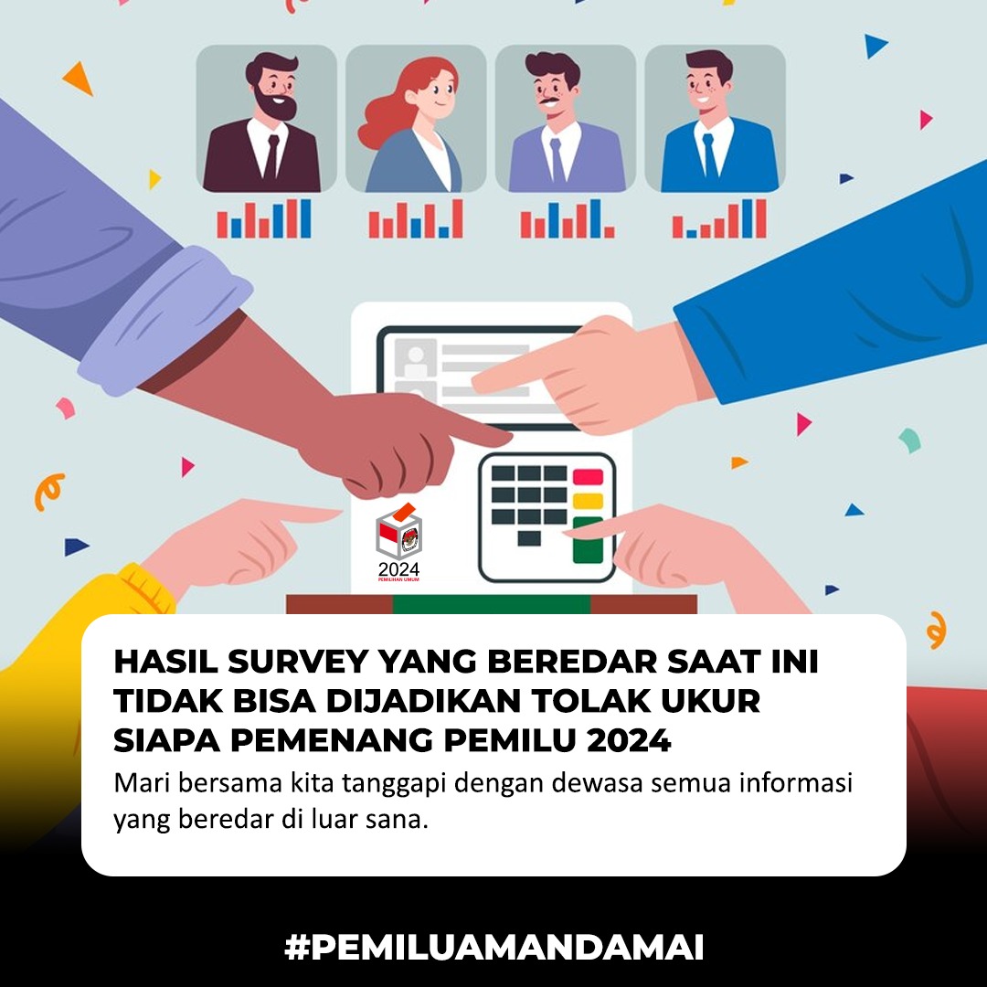 MerryLation's tweet photo. Survey elektabilitas bisa aja nyebutin salah satu calon jauh lebih unggul. 

Tapi jangan lupa, semua akan ditentukan nanti di hari Pemilu 2024.
Mari bersama hadirkan berkualitas!
•
•
Lisa Blackpink Gaji UMP Bawaslu Filipina 

#PemiluAmanDamai
#Pemilu2024
#DamaiNusantara https://t.co/BB1lQeFpn6