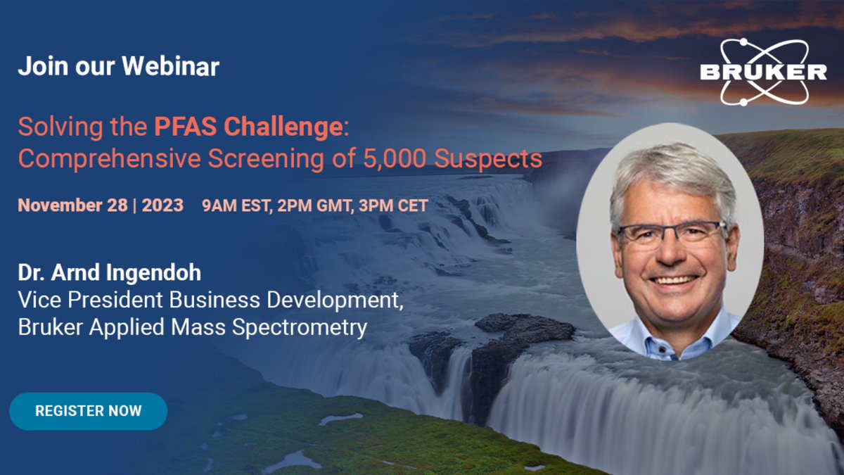 🚨Webinar alert🚨 Learn how to screen and identify thousands of #PFAS in your samples with #TIMS, a cutting-edge workflow that combines MS and IMS. Register now and don’t miss this opportunity! goto.bruker.com/49KpuJV