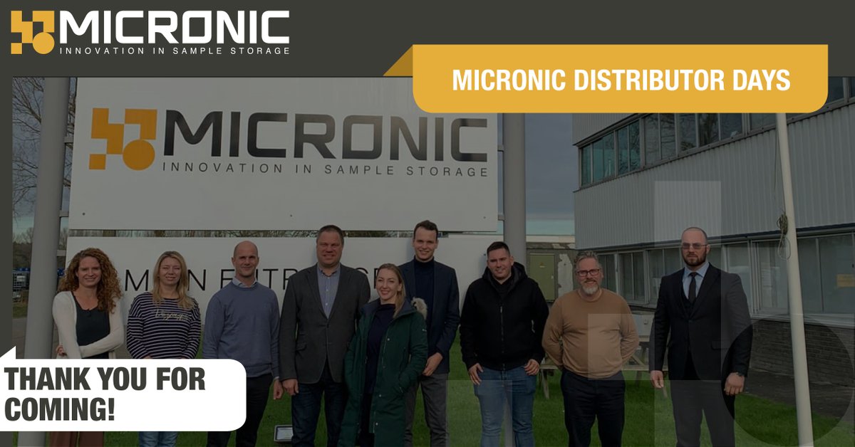 Last week several of our European Distributors visited our office in the Netherlands. We had two great days were we shared some of our latest product innovations and showed them around the facilities. We would like to thank everyone for joining the #Distributordays #Micronic