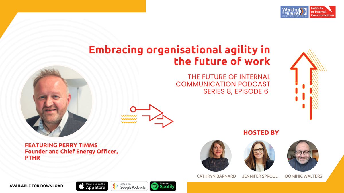 🎙️ S8 Ep 6 of the Future of Internal Communication Podcast is live! 🚀@PerryTimms CEO of #PeopleandTransformationalHR, dives into the business case for agility and why internal communication is crucial in navigating the future of work. Listen here: ow.ly/aLzk50Q0z8T 🎧