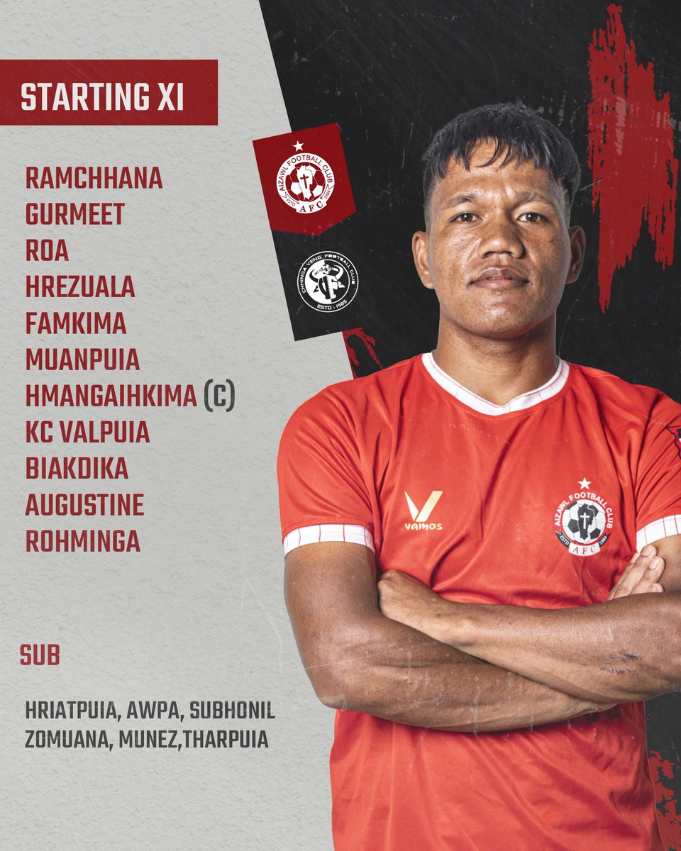 AizawlFC's tweet photo. Here’s how we line-up against Chhinga Veng FC
#AizawlFC #ThePeoplesClub #mpl10 https://t.co/vu037lvigP