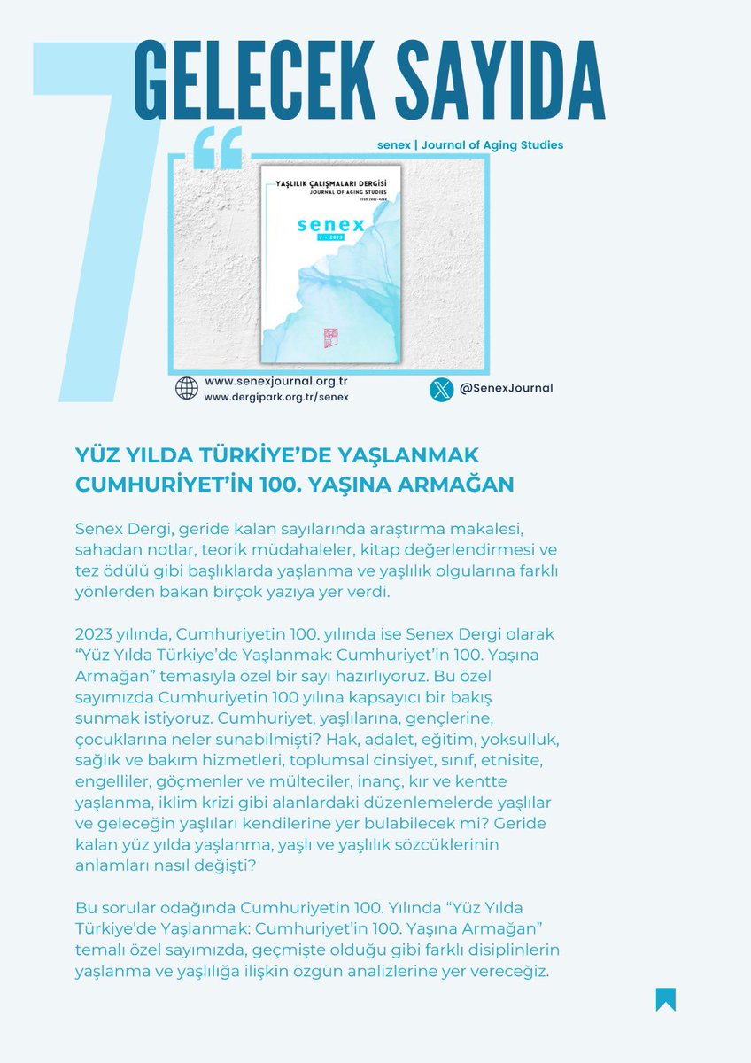 Gelecek sayımızda 💯.yıla armağan