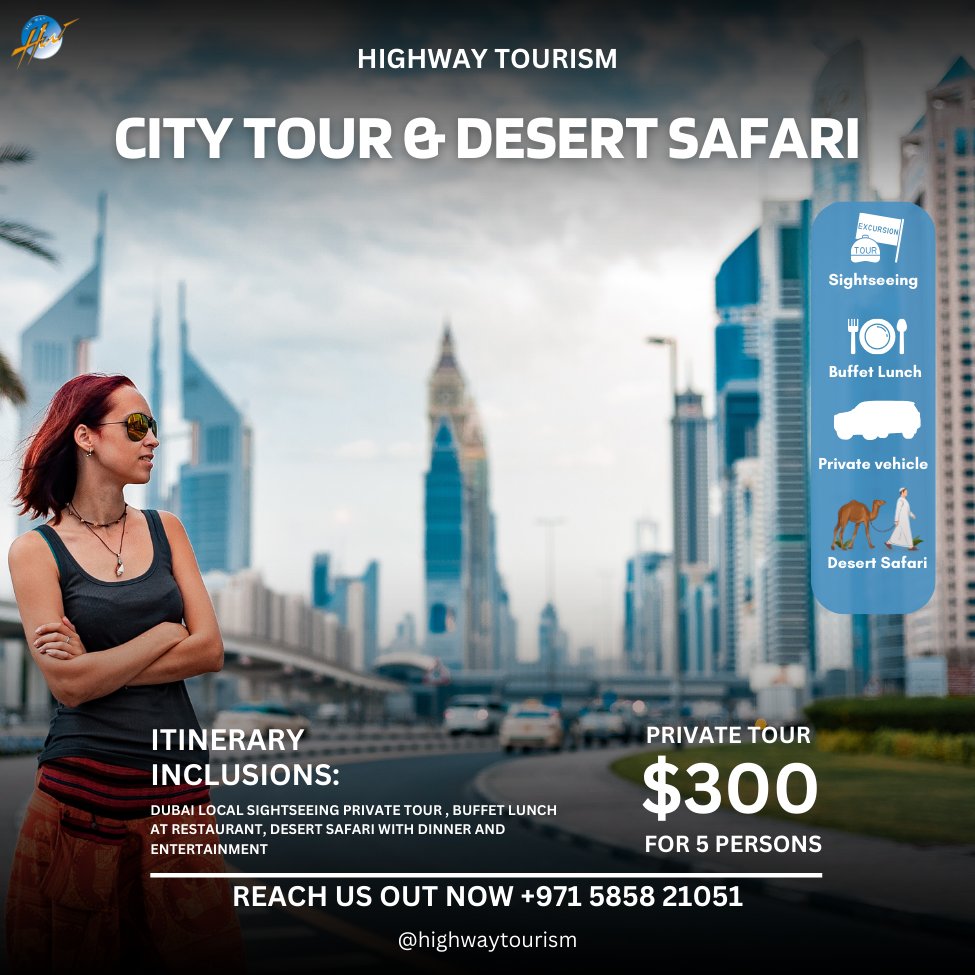 📷 Dubai City Tour &amp; Desert Safari Adventure 📷📷
For More information Whatsapp +971 5858 21051
#Dubai #luxurytours #highway #tourism #DesertSafari
