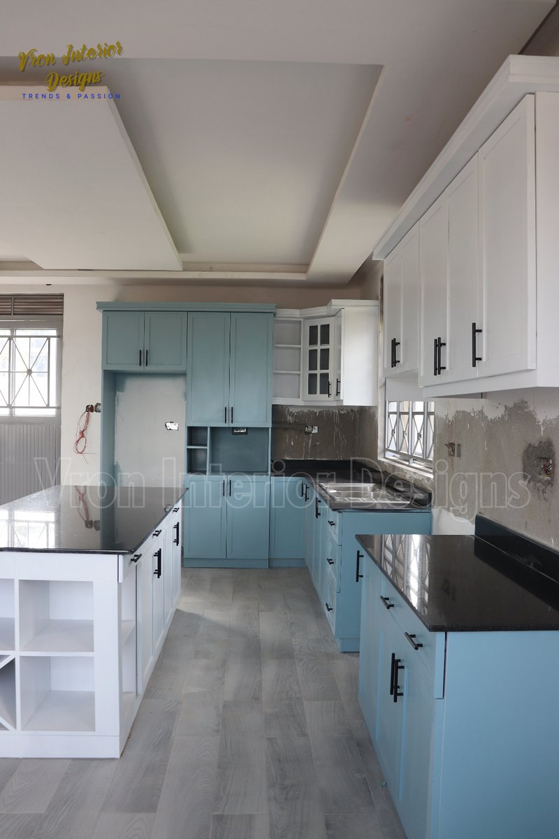 With #Kitchenfurniture color schemes are very important. Artic blue is well complimented with the Black Galaxy Granite and White #kitchencabinets. Contact us on 0780236684 0705578246 for Modern and Trendy Kitchen Furniture Designs and installation.
vroninteriordesigns.com