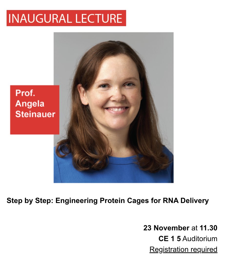LIBN at EPFL (@steinauerlab) on Twitter photo Don't miss tomorrow's Inaugural Lecture by <a href="/AngelaSteinauer/">Angela Steinauer</a> : "Step by Step: Engineering Protein Cages for RNA Delivery"
⏲️ 11h30 (CET)
registration: surveymonkey.com/r/LIProfSteina…
<a href="/EPFL_CHEM_Tweet/">EPFL Chemistry</a> #chembio Don't miss tomorrow's Inaugural Lecture by <a href="/AngelaSteinauer/">Angela Steinauer</a> : "Step by Step: Engineering Protein Cages for RNA Delivery"
⏲️ 11h30 (CET)
registration: surveymonkey.com/r/LIProfSteina…
<a href="/EPFL_CHEM_Tweet/">EPFL Chemistry</a> #chembio