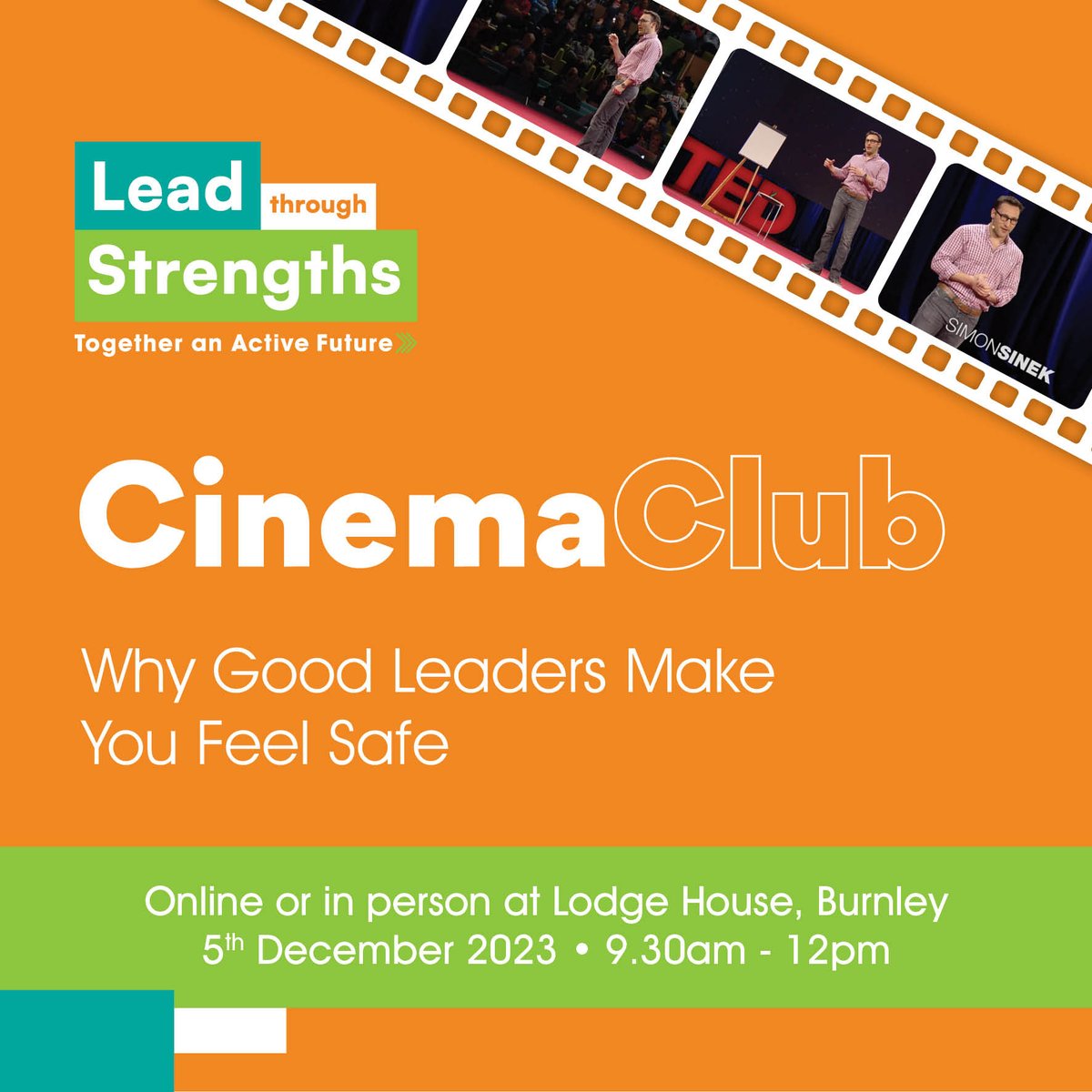 The first of our Cinema Club series will be taking place on 5th December.

Why Good Leaders Make You Feel Safe - Simon Sinek. What makes a great leader?

This is an in-person session so places are limited - book now 👇

eventbrite.co.uk/o/together-and…